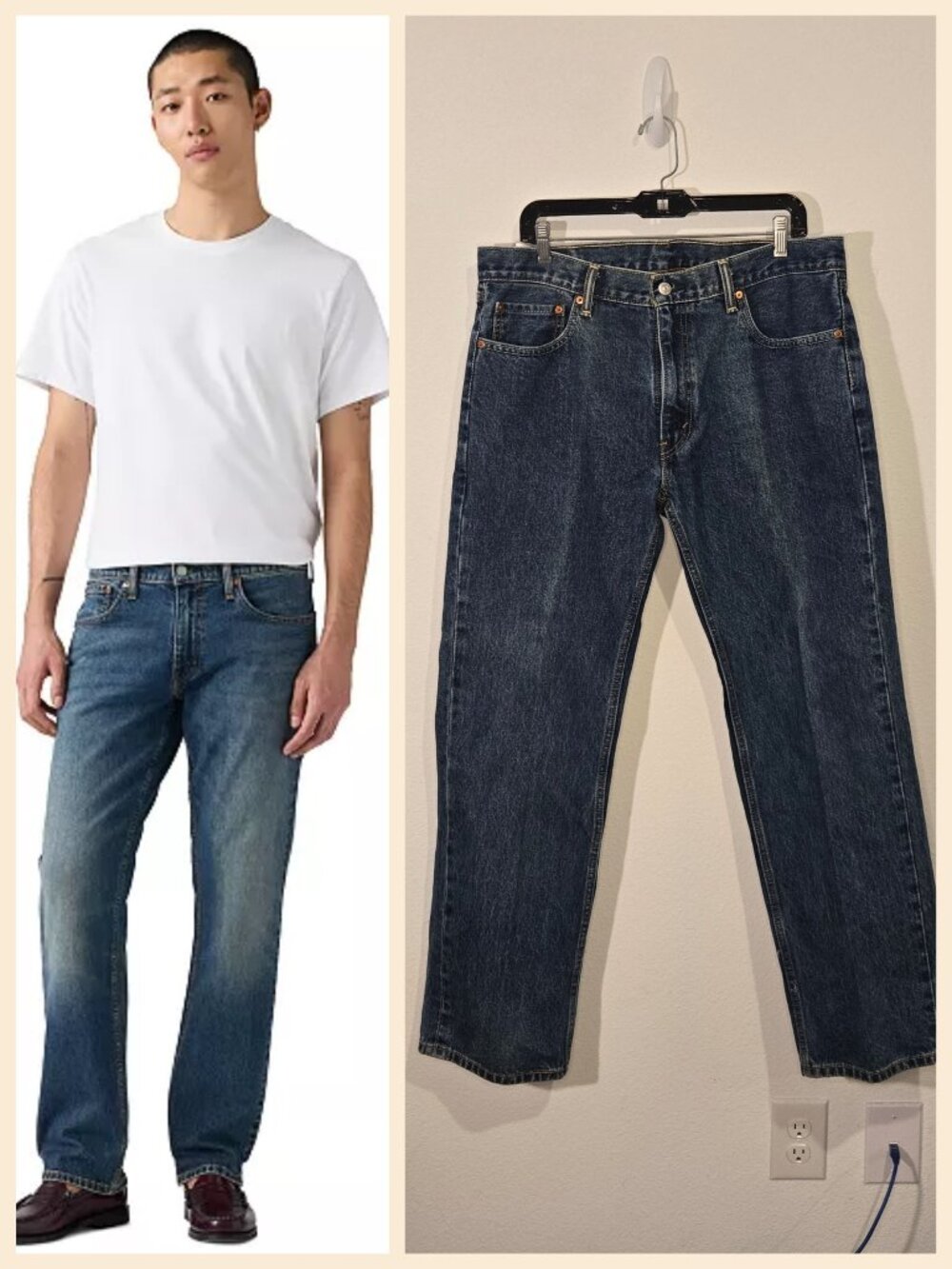 Levi's 559 Relaxed Straight Fit Stretch Jeans 36X32 Gently Used